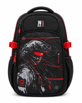 Q-Class Voyager Black Red School Backpack