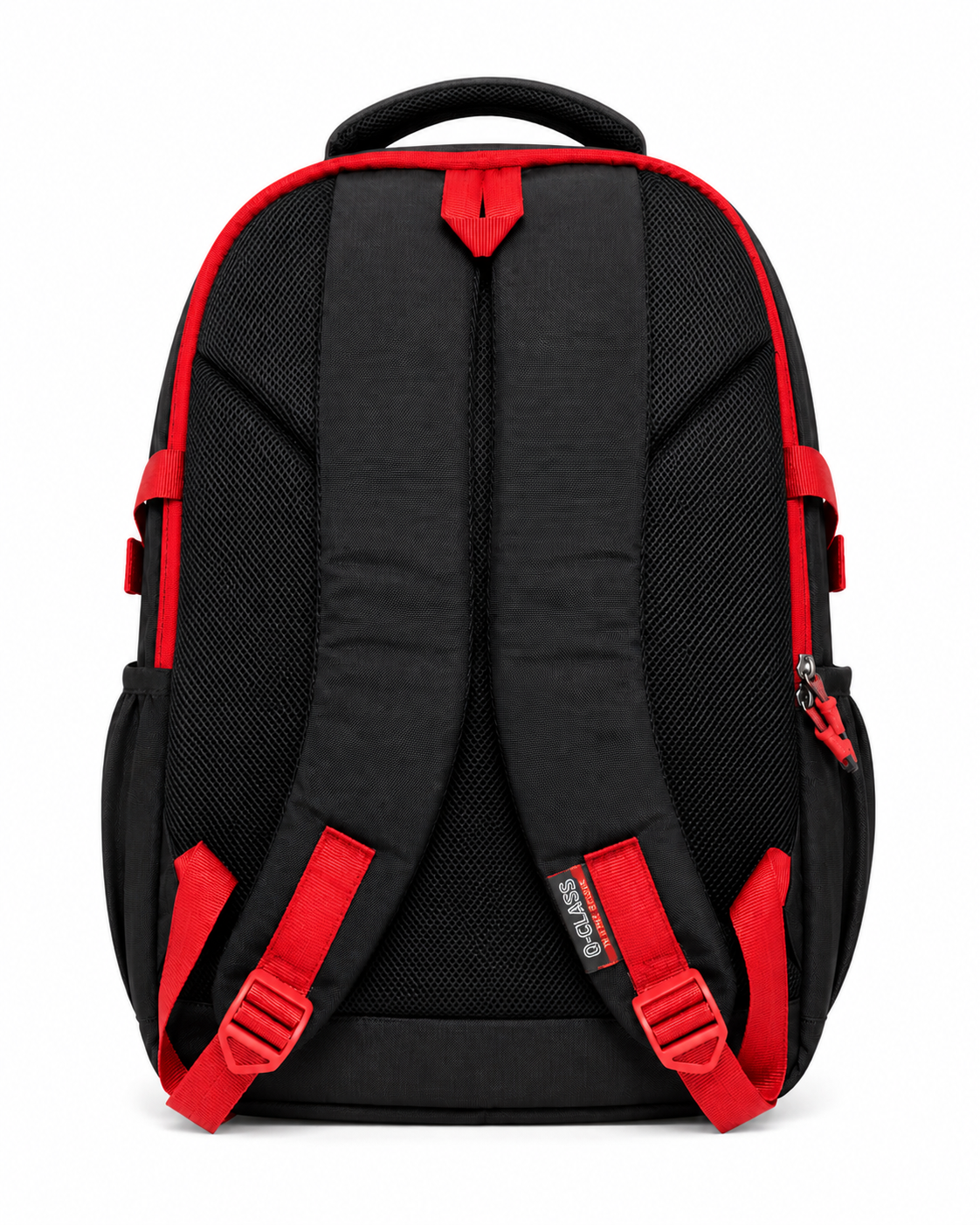 Q-Class Voyager Black Red School Backpack