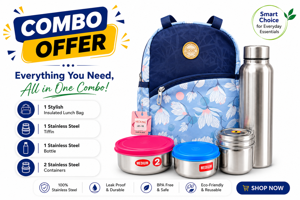 Lunch bag with Tiffen box combo