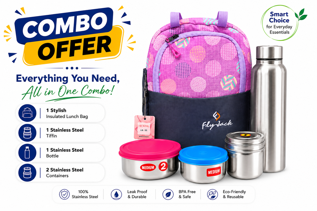 Lunch bag with Tiffen box combo